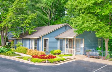 Leasing office exterior at Windridge luxury apartment homes in Chattanooga, TN