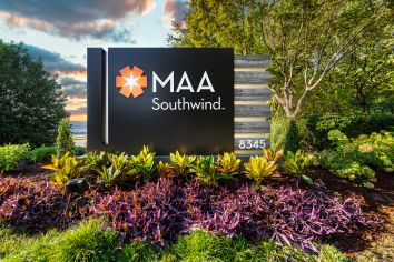 Signage at MAA Southwind luxury apartment homes in Memphis, TN