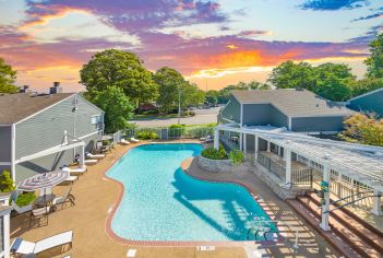 Aerial Pool shot  at Park Estate in Memphis, TN