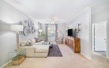 Living Room at Reserve at Dexter Lake luxury apartment homes in Cordova, TN