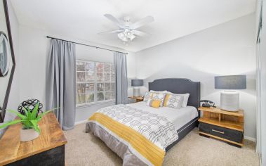 Bedroom at Reserve at Dexter Lake luxury apartment homes in Cordova, TN
