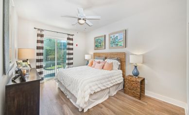 Bedroom at MAA Acklen luxury apartment homes in Nashville, TN