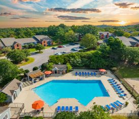 Aerial pool view at MAA Brentwood in Nashville, TN