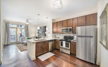 Model unit Kitchen at MAA Charlotte Ave in Nashville, TN