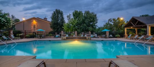 Pool at Dusk at MAA Murfreesboro luxury apartment homes in Nashville, TN