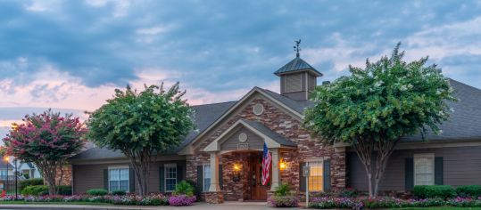 Exterior at Dusk at MAA Murfreesboro luxury apartment homes in Nashville, TN