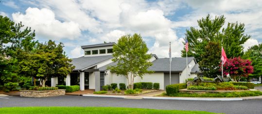 Clubhouse exterior at MAA Park luxury apartment homes in Hermitage, TN