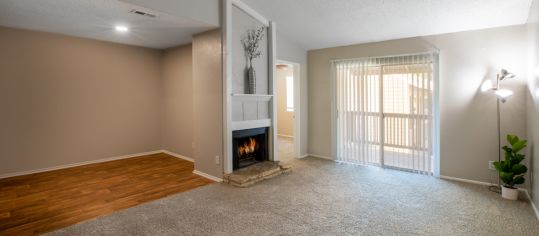 Living room at MAA Barton Skyway luxury apartment homes in Austin, TX