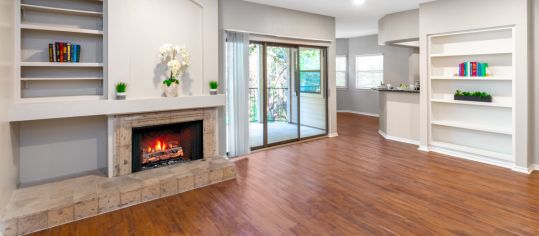 Living room at MAA Park Mesa luxury apartment homes in Austin, TX