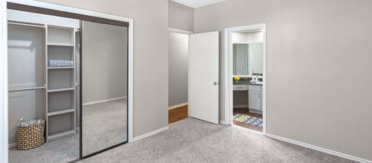 Bedroom at MAA Park Mesa luxury apartment homes in Austin, TX