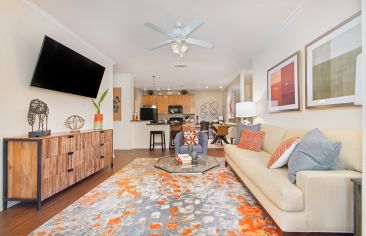 Living Room at MAA Onion Creek luxury apartment homes in Austin, TX