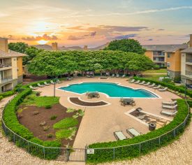 Pool view at MAA Quarry Oaks in Austin, TX