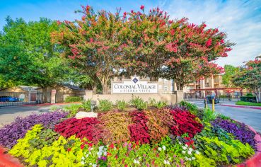 Welcome sign at MAA Sierra Vista luxury apartment homes in Austin, TX