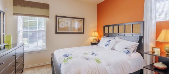 Bedroom at MAA Sierra Vista luxury apartment homes in Austin, TX