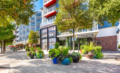 Leasing exterior at MAA South Lamar luxury apartment homes in Austin, TX