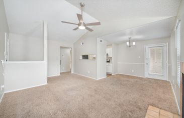 Wide angle living room at MAA East Austin in Austin, TX