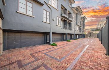 Exterior garages at MAA Abbey in Dallas, TX