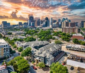 Aerial property view at MAA Abbey in Dallas, TX