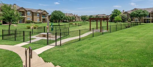 Dog park at MAA Boulder Ridge luxury apartment homes in Dallas, TX