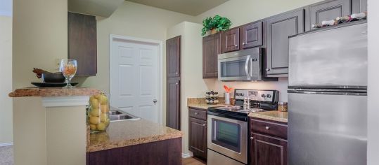 Kitchen 2 at MAA Boulder Ridge luxury apartment homes in Dallas, TX