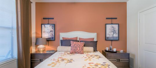 Bedroom at MAA Copper Ridge luxury apartment homes in Dallas, TX