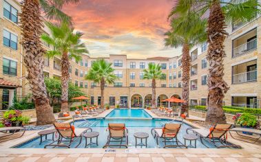 Pool at MAA Frisco Bridges luxury apartment homes in Dallas, TX