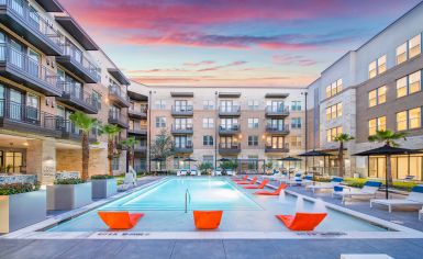 Pool at MAA Frisco Bridges luxury apartment homes in Dallas, TX