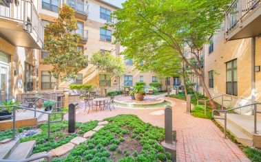 Courtyard at MAA Frisco Bridges luxury apartment homes in Dallas, TX