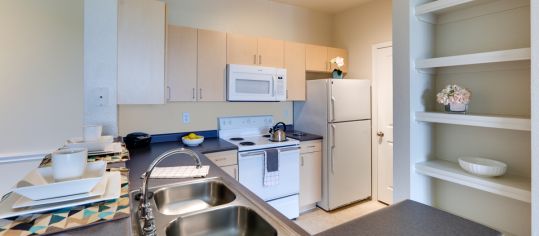 Kitchen at MAA Grand Courtyards luxury apartment homes in Dallas, TX