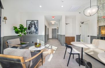 Leasing lounge at MAA Heights luxury apartment homes in Dallas, TX