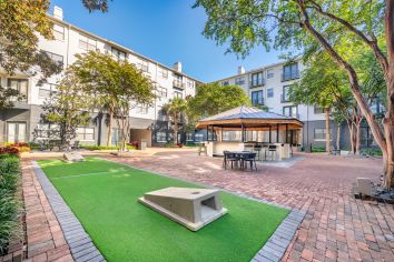 Corn hole at MAA heights luxury apartment homes in Dallas, TX