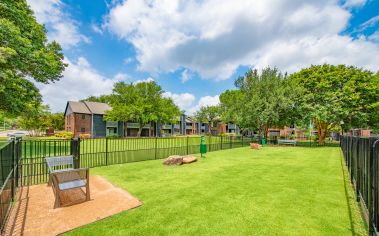 Dog park at MAA Highlands North luxury apartment homes in Dallas, TX