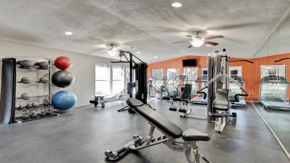 Fitness Center at Courtyards at Campbell luxury apartment homes in Dallas, TX
