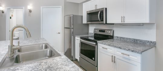 Kitchen at MAA Legacy luxury apartment homes in Dallas, TX