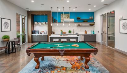 Pool table at MAA Market Center luxury apartment homes in Plano, TX