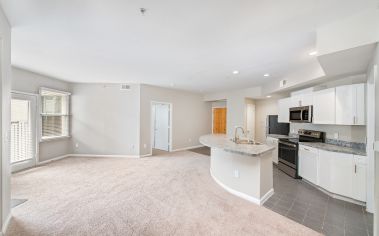 Model living room at MAA McKinney in Dallas, TX