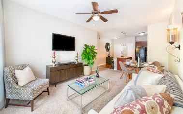 Living Room at MAA Medical District luxury apartment homes in Dallas, TX