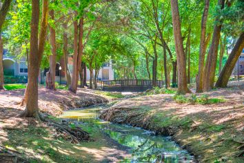 Bridge and creek at MAA Shoal Creek  luxury apartment homes in Dallas, TX