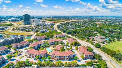 Wide Aerial Property View at MAA Starwood in Dallas, TX