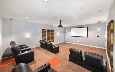 Movie theater at MAA Times Square at Craig Ranch luxury apartment homes in Dallas, TX