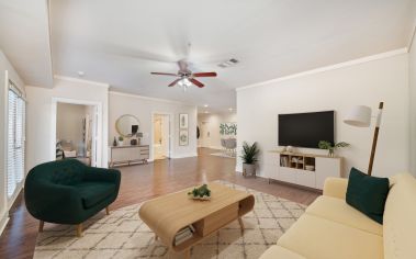 Wide Angle Living Room at MAA time Square in Dallas, TX