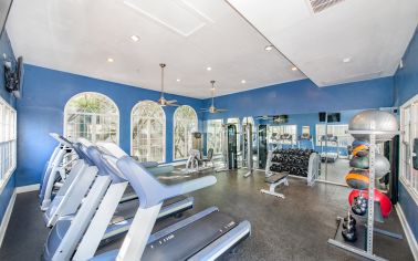 Fitness center at MAA Uptown Village luxury apartment homes in Dallas, TX