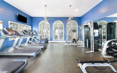 Fitness center at MAA Uptown Village luxury apartment homes in Dallas, TX