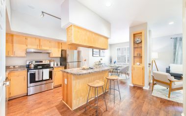 Kitchen at MAA Uptown Village luxury apartment homes in Dallas, TX