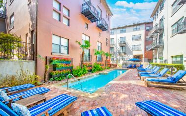 Pool at MAA Uptown Village luxury apartment homes in Dallas, TX