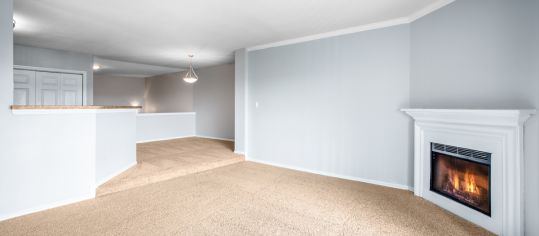 Living Room at MAA Valley Ranch luxury apartment homes in Dallas, TX