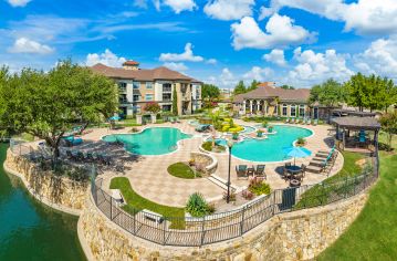 Aerial Pool View at MAA Watermark in Dallas, TX