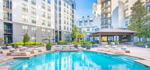 Pool at MAA Worthington luxury apartment homes in Dallas, TX