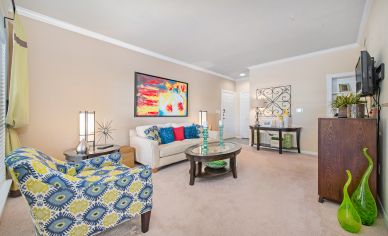 Living Room at Park Place Houston luxury apartment homes in Houston, TX