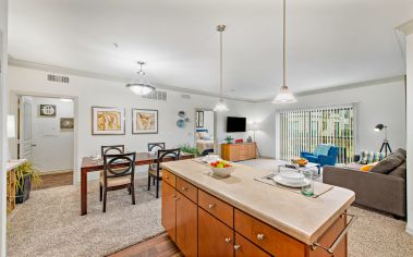 Wide Angle Kitchen at MAA Fall Creek luxury apartment homes in Houston, TX